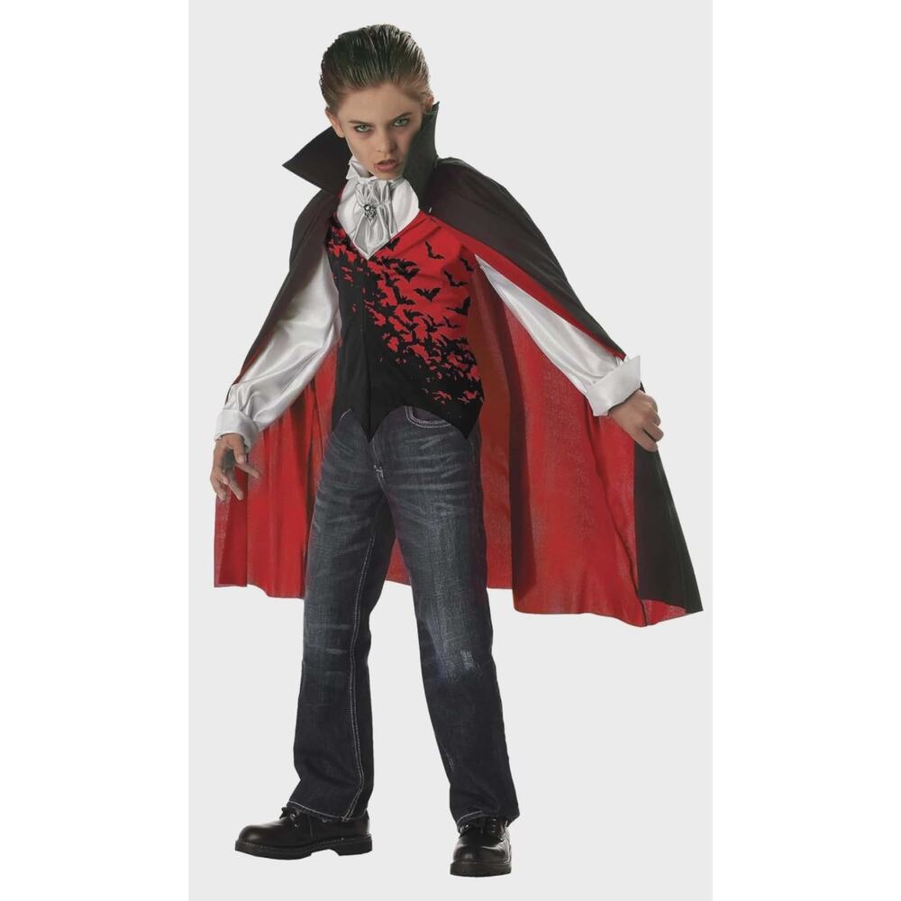 California Costume Halloween Vampire Prince Of Darkness Child L Cape Bat Vest